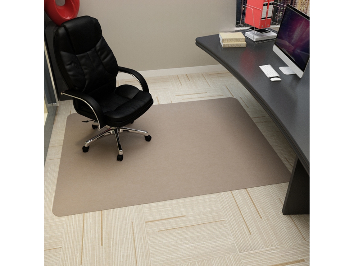 Tapete Protetor Para Cadeiras, Tapete Antiderrapante (cáqui - 90x120cm) Cuich