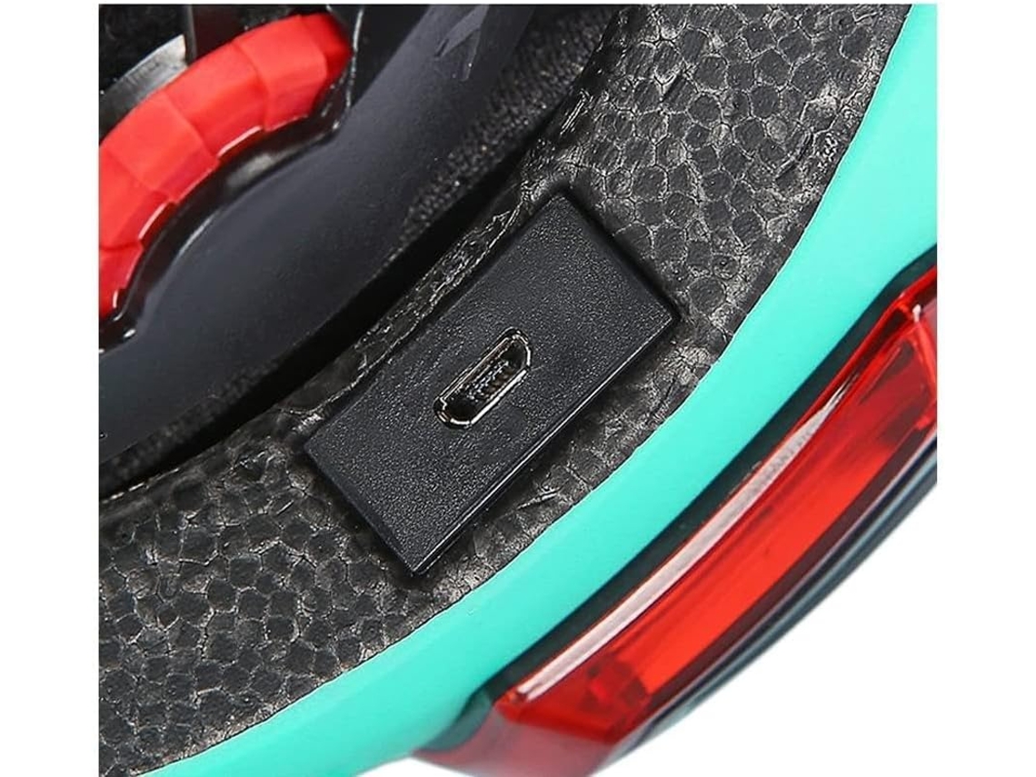 Capacete De Ciclismo Com Led, Capacete De Proteção Com Luz Recarregável Via Usb, Luzes Traseiras De Gokoco
