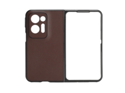 Capa de Couro Ovelha LAXISCREED para Oppo Find N2 Marrom