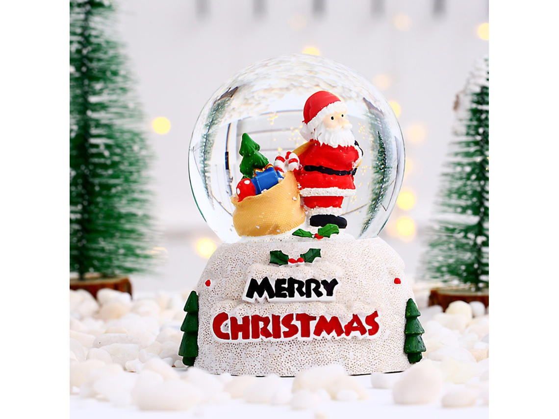 Laxiscreed Globo De Natal De Vidro Com Luzes, Boneco De Neve E Pai Natal Para Decoração De Casa