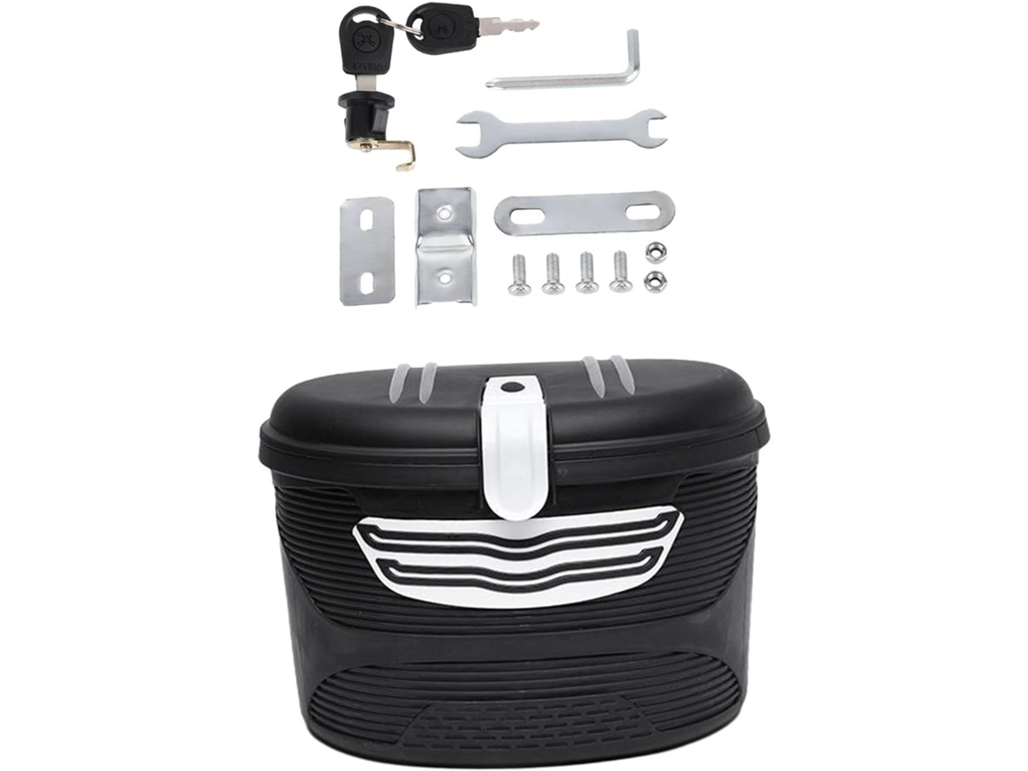 Cesta Dianteira para Bicicleta Harilla com Bolsa Interna Fácil Instalação Pp Segurança