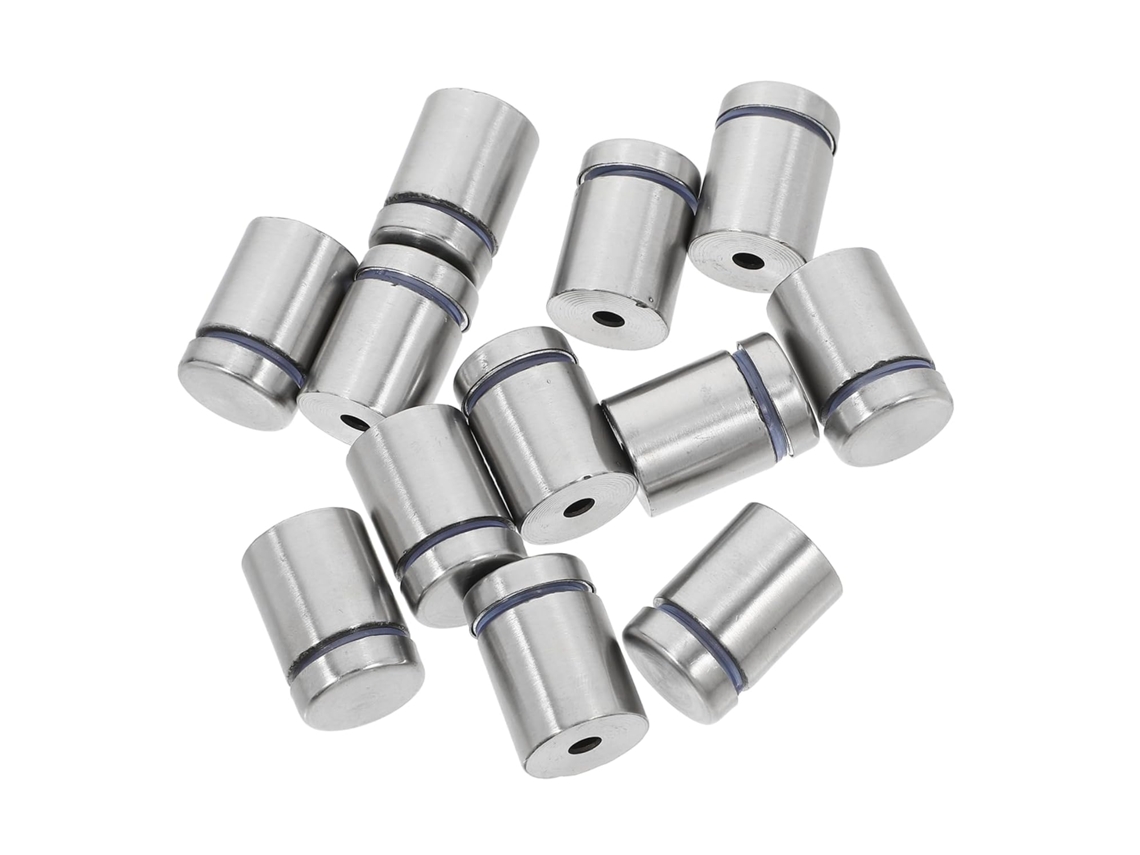Parafusos Espaçadores Decorativos, Aço Inoxidável, Pacote Com 12 Unidades Para Fixação Segura, 19x25 Mm, Suporte Para