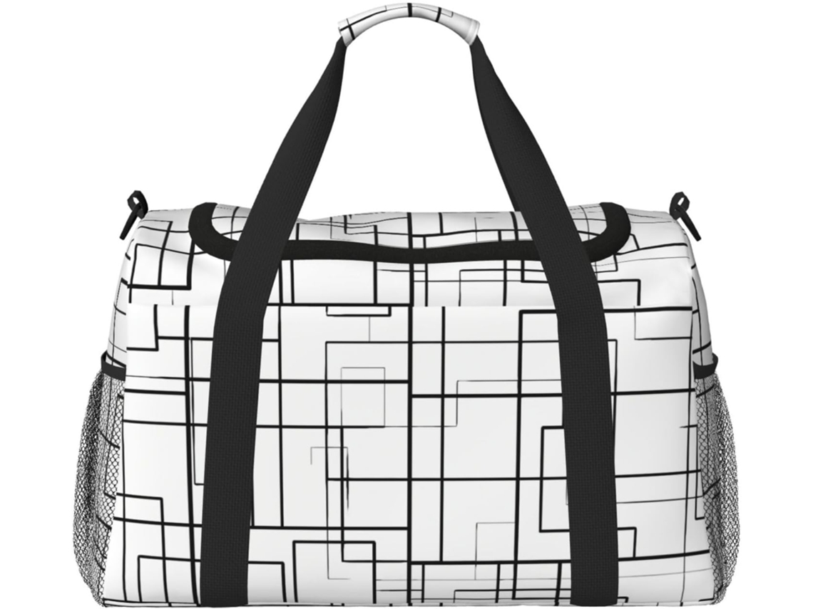 Bolsa de Viagem Quadrada Resistente à Água com Estampa Abstrata | S/MARCA