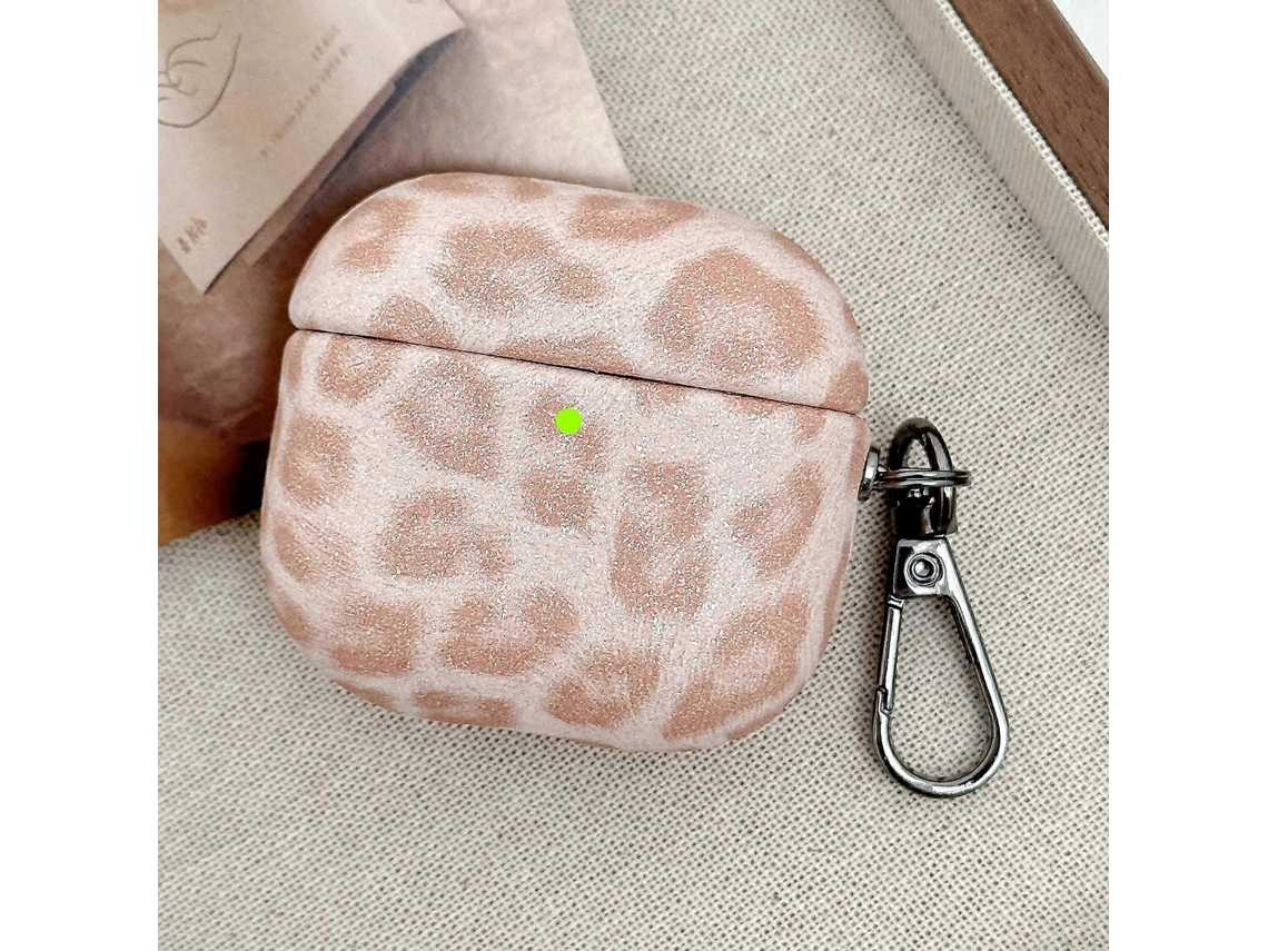Capa De Policarbonato Para Fones De Ouvido Sem Fio Airpods Pro 2 Com Textura De Leopardo