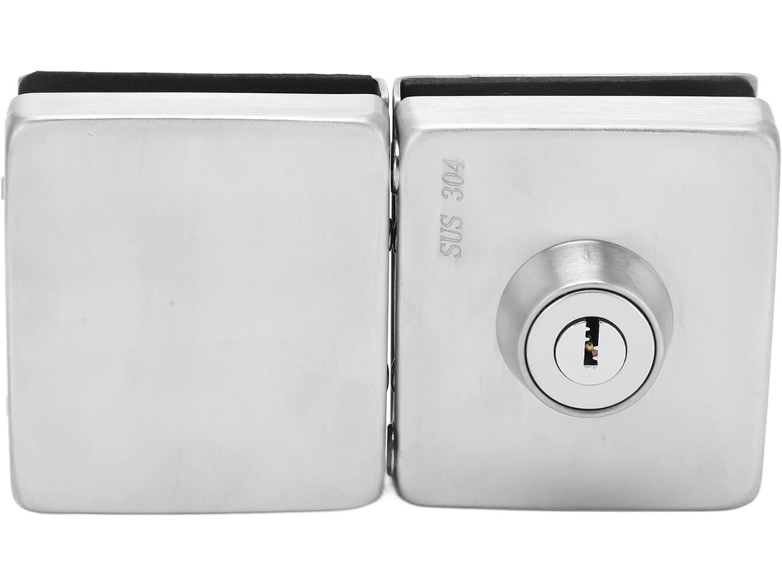 Tbest 2pcs Fechadura De Empurrar Para Portão Deslizante Em Aço Inoxidável Sem Moldura Com Acabamento Escovado Brilhante