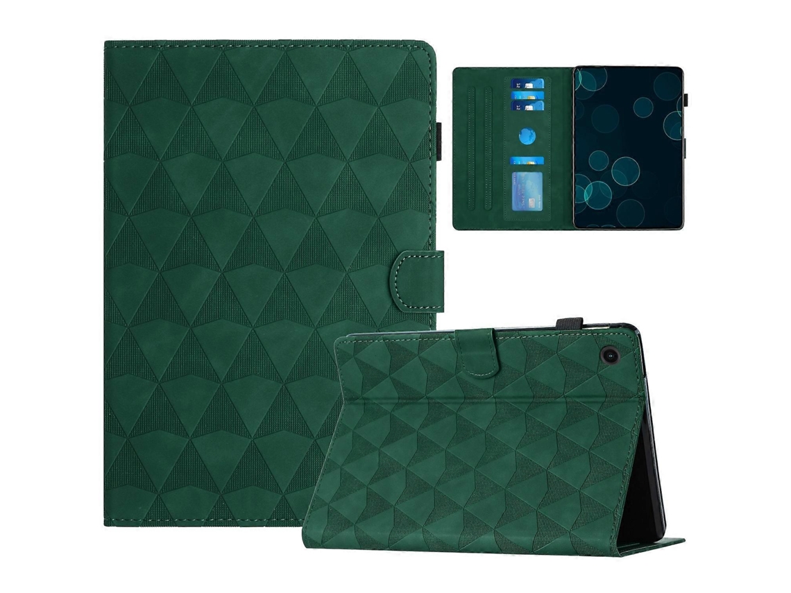 Capa Para Tablet Lenovo Tab M10 Plus Em Couro Com Textura De Diamante