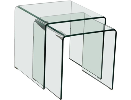 Mesa de Centro BHP B154076 (Tampo: Vidro - 42 / 39 x 42 / 36 x 42 / 36 cm)