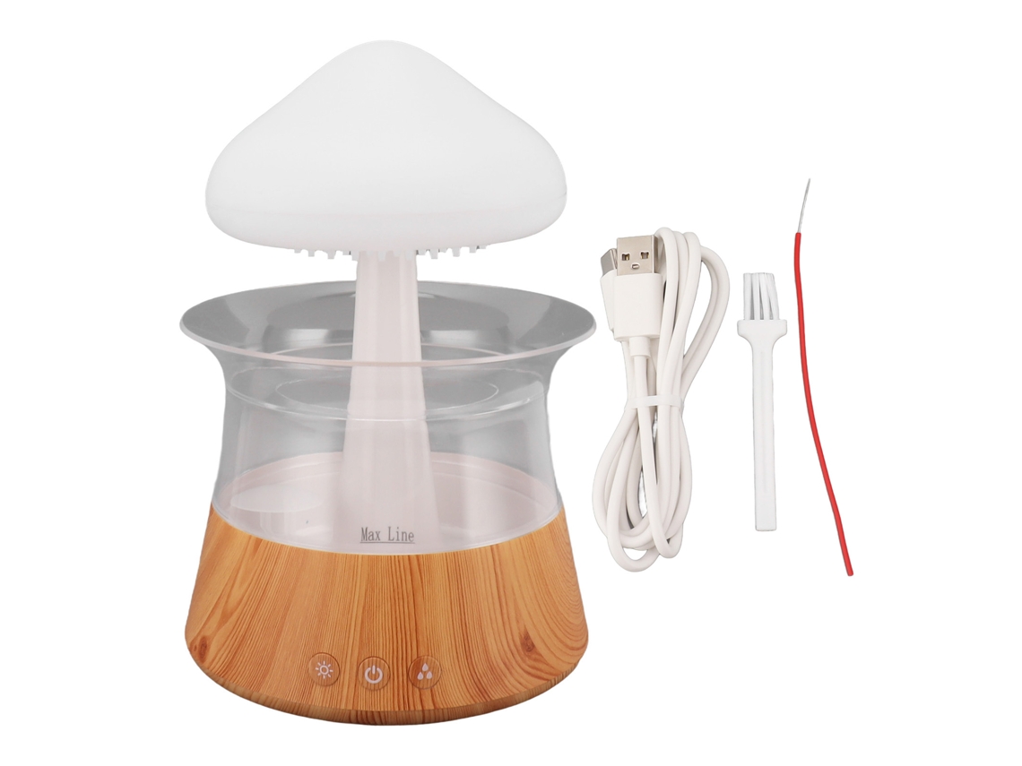 Humidificador difusor de aroma com luz LED nuvem de chuva para quarto | S/MARCA