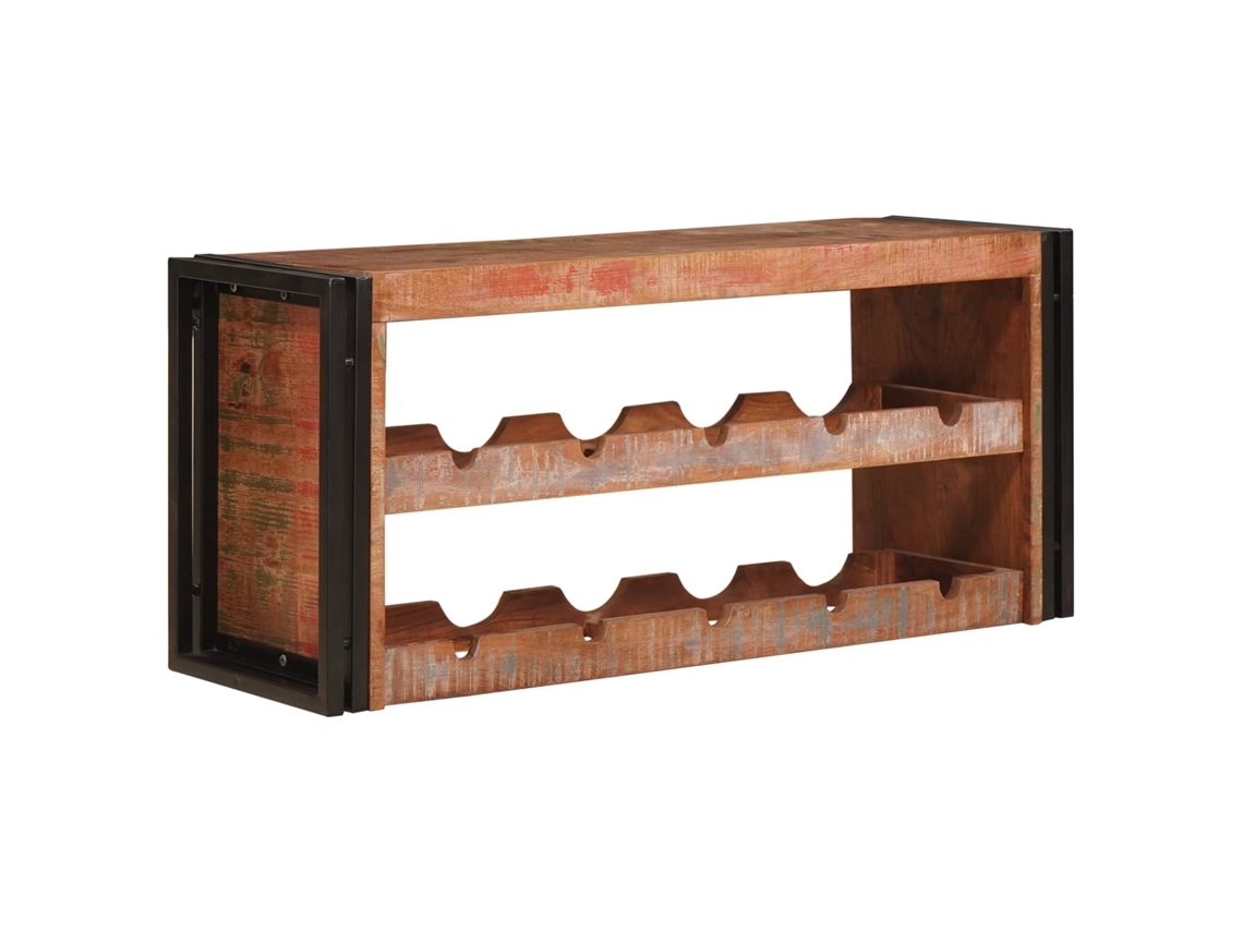 Vidaxl Escorredor De Vinho 100 X 45 X 33 Cm Madeira Recuperada Maciça
