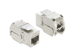 Módulo De Tomada De Rede Blindada Cat6a, Conector Keystone Para Instalação De Cabeamento De Rede No Local.