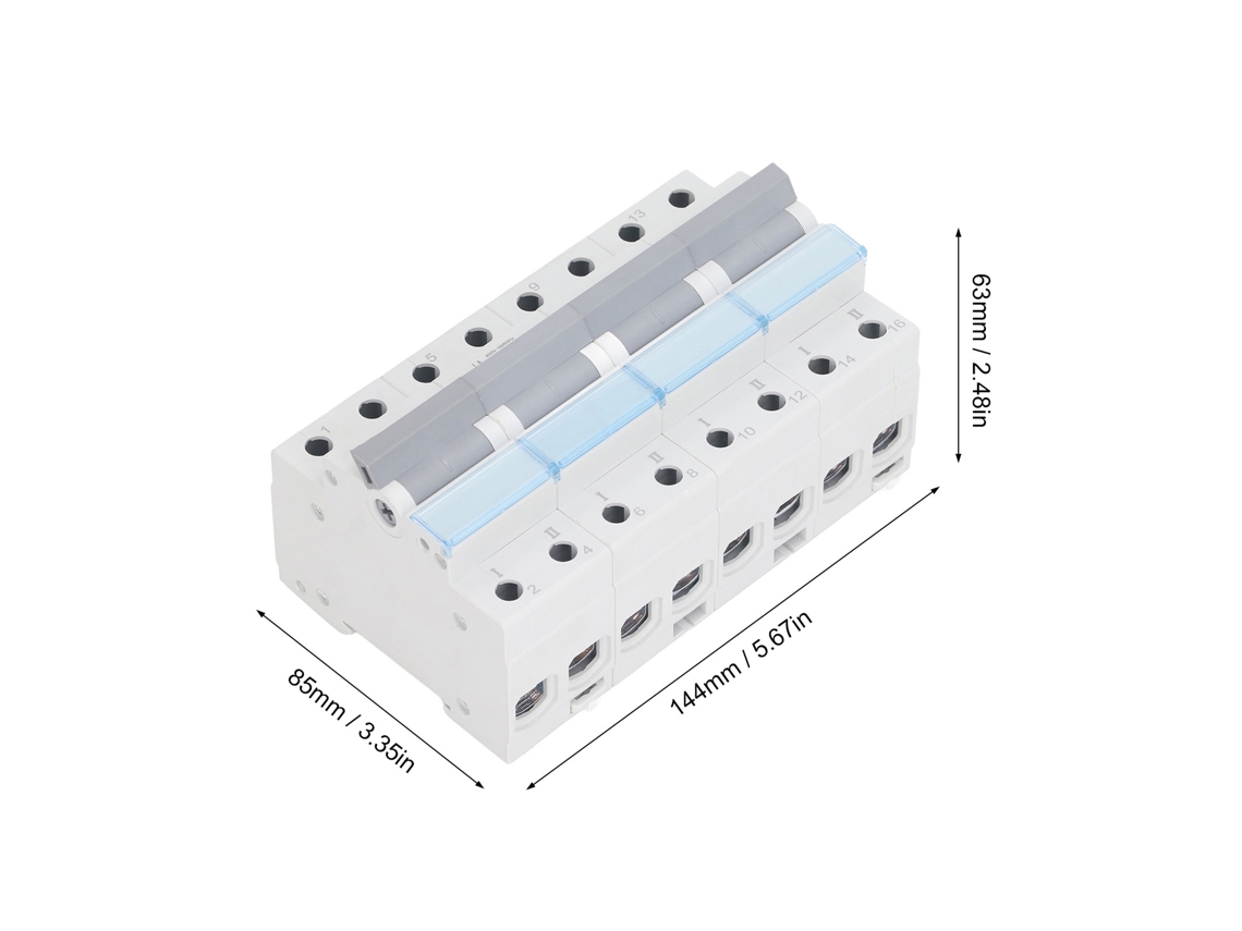 Interruptor de transferência manual de fonte dupla de 400 V CA com disjuntor 4P e intertravamento unidirecional