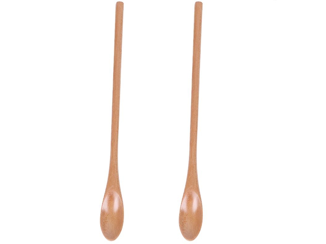 2pcs Colheres De Mistura De Madeira