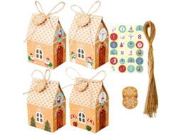 Kit Para Fazer Caixas De Presente De Calendário Do Advento De Natal Para Doces E Biscoitos Hengjian