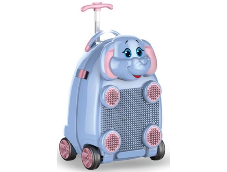 Promo Walizka Podrózna Dla Dzieci Slon 3d Z Panelem Do Ukladania Klocków Klocki 1091710 Pulio