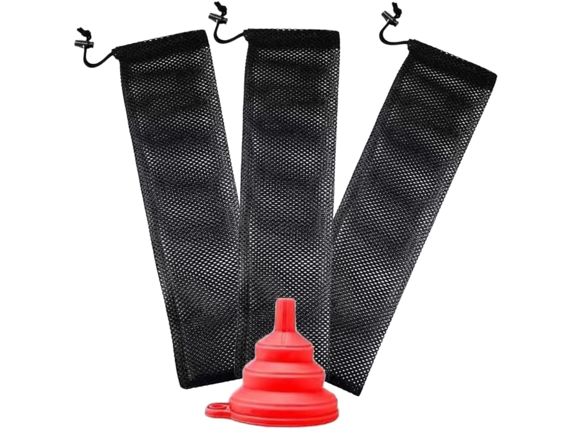 Inoomp Kit de 3 Sacos para Alimentador de Pássaros Suspensos, Feitos de Nylon a Rasgos, Ideais para Armazenar Alimentos CHABERLU