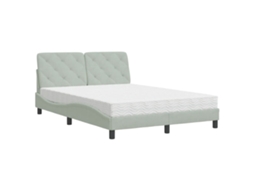 Bed, Beds Vidaxl Cinzeto Veludo (140 X 190 Cm)