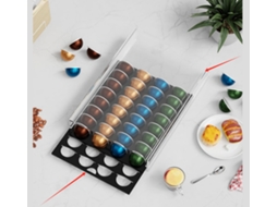 Suporte De Acrílico Para Armazenamento Cápsulas Café, Compatível Com Três Tipos Nespresso.