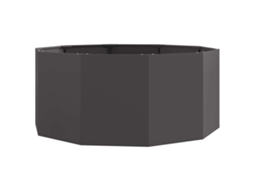 Conjunto 1 Vaso De Jardim Vidaxl Preto Aço (120 X 120 X 50 Cm)
