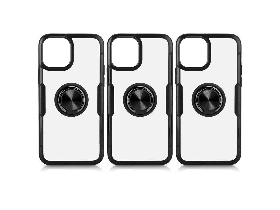 Capa para Iphone EOOCOO (proteção Transparente com Suporte de Anel)
