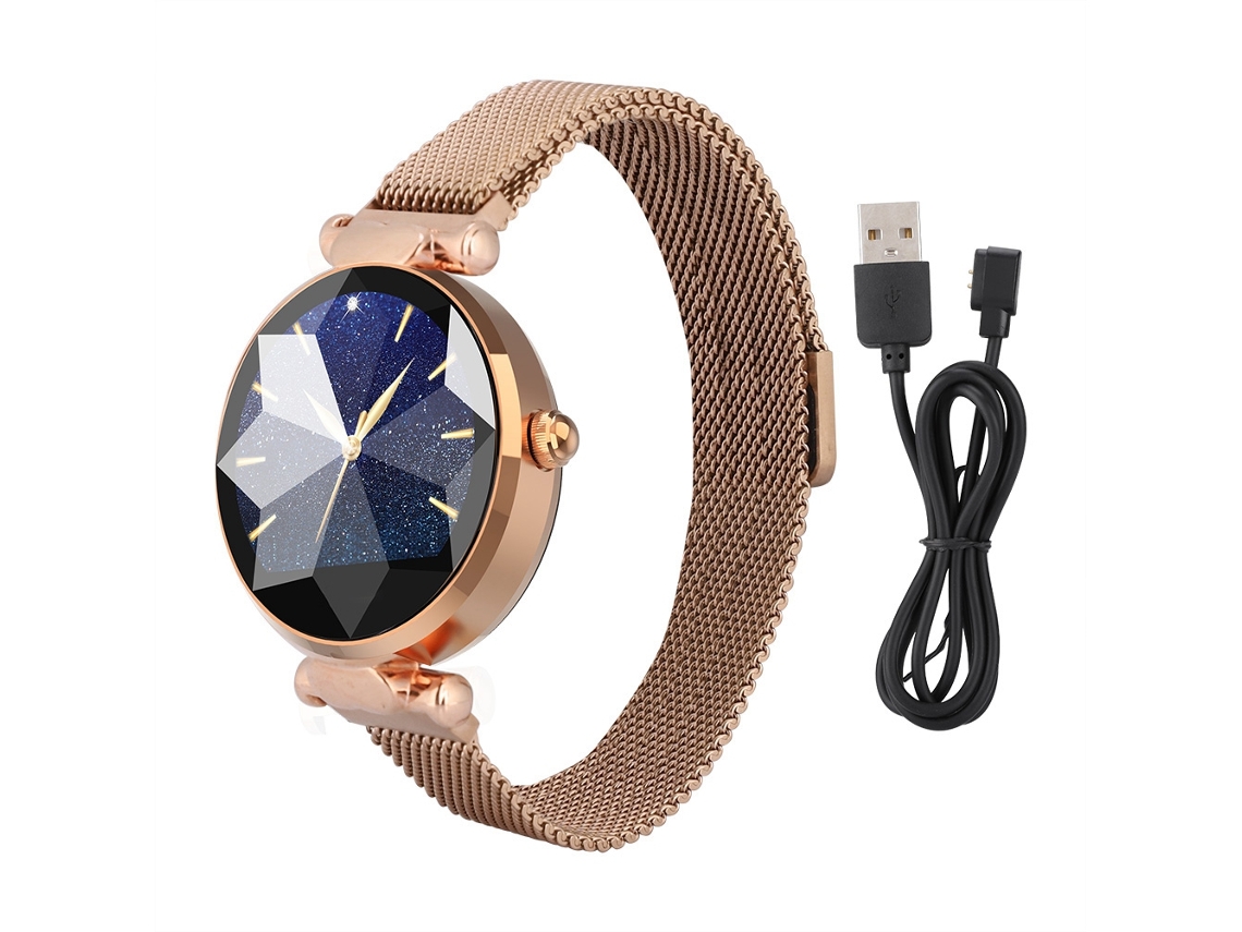 Pulseira inteligente feminina com monitoramento de frequência cardíaca e esportes