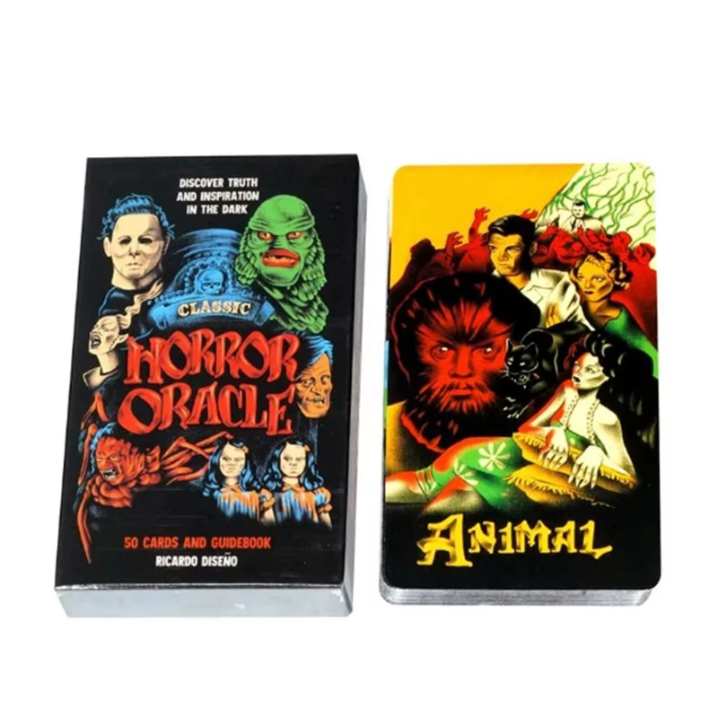 Jogo De Cartas De Tarô Clássico De Terror Com Oráculo Psicológico (50 Cartas, Todas Em Inglês)