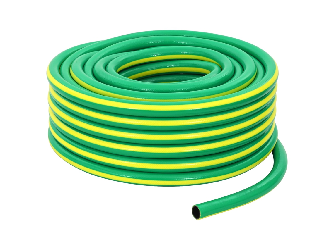 Vidaxl Mangueira De Jardim 5 Camadas Verde E Amarelo 12 Mm Pvc
