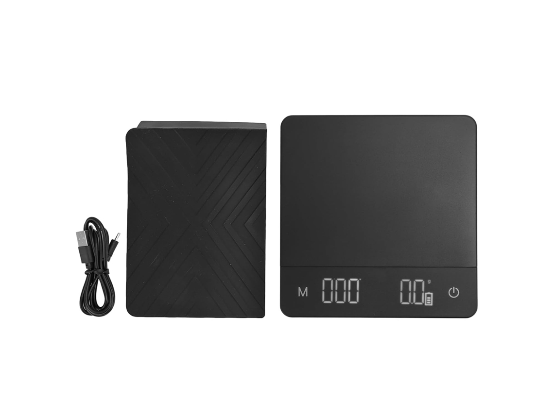 Balança Digital Café Com Temporizador Recarregável Via Usb, Pequena E De Alta Precisão 0, 1g, Com Função Tara