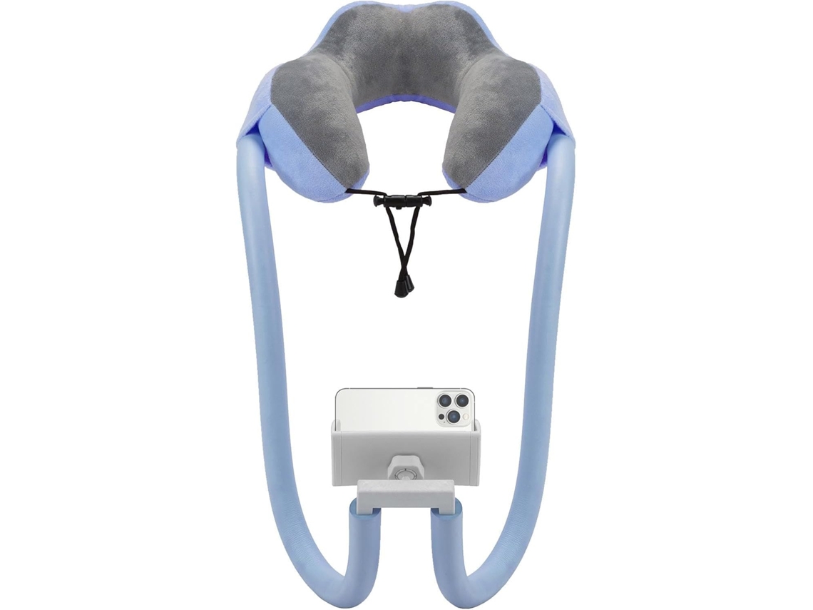 Suporte De Pescoço Para Celular 2em 1 Ajustável Em 360° Removível E Flexível