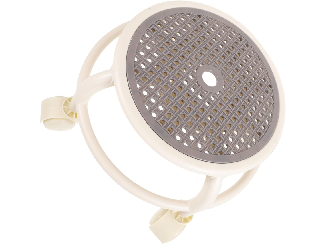 Banco redondo de plástico com alta capacidade de carga, confortável e aconchegante.
