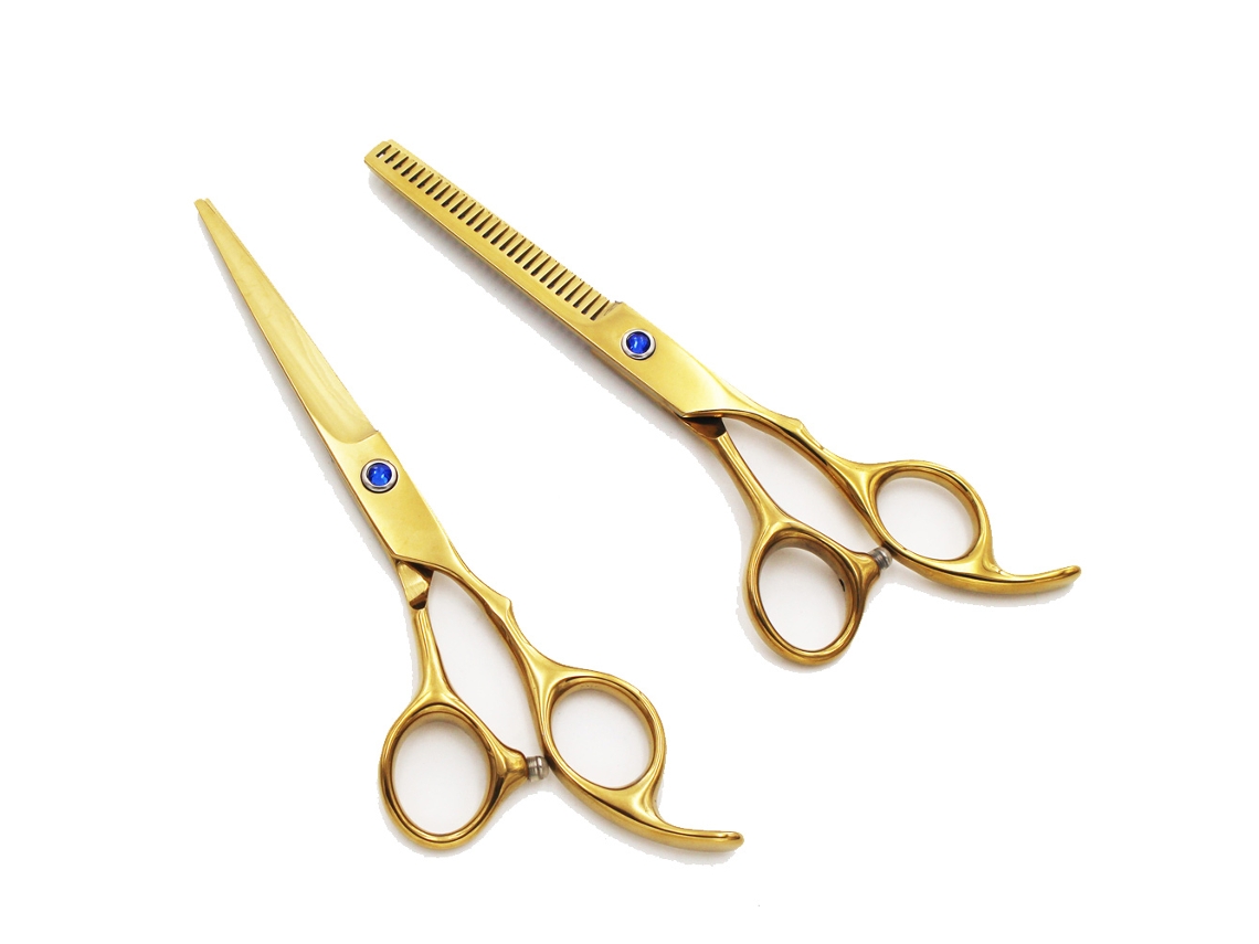 Tesoura De Corte De Cabelo De Barbeiro De 6,0 Polegadas E Tesoura De Desbaste Para Brilvibera