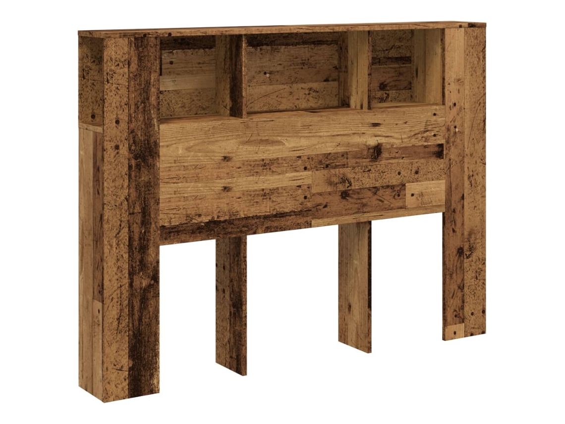 Armário Cabeceira MAISON EXCLUSIVE em Madeira Velha 140x18,5x102,5 cm