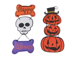 2 Peças de Placa Suspensa para Decorações de Halloween ALLINLESS