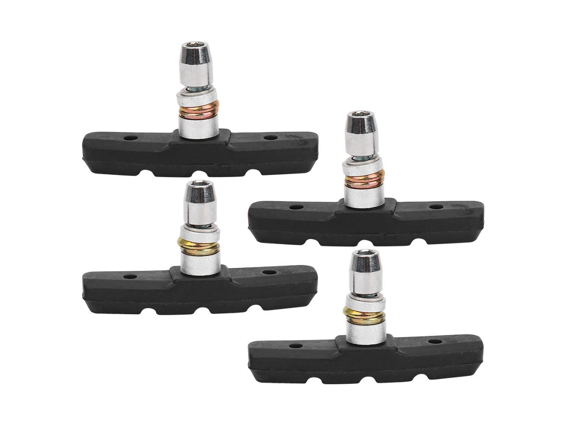 Pastilha de Freio Business V para Bicicleta de Montanha e Estrada, Silenciosa, Preto, 2 Pares