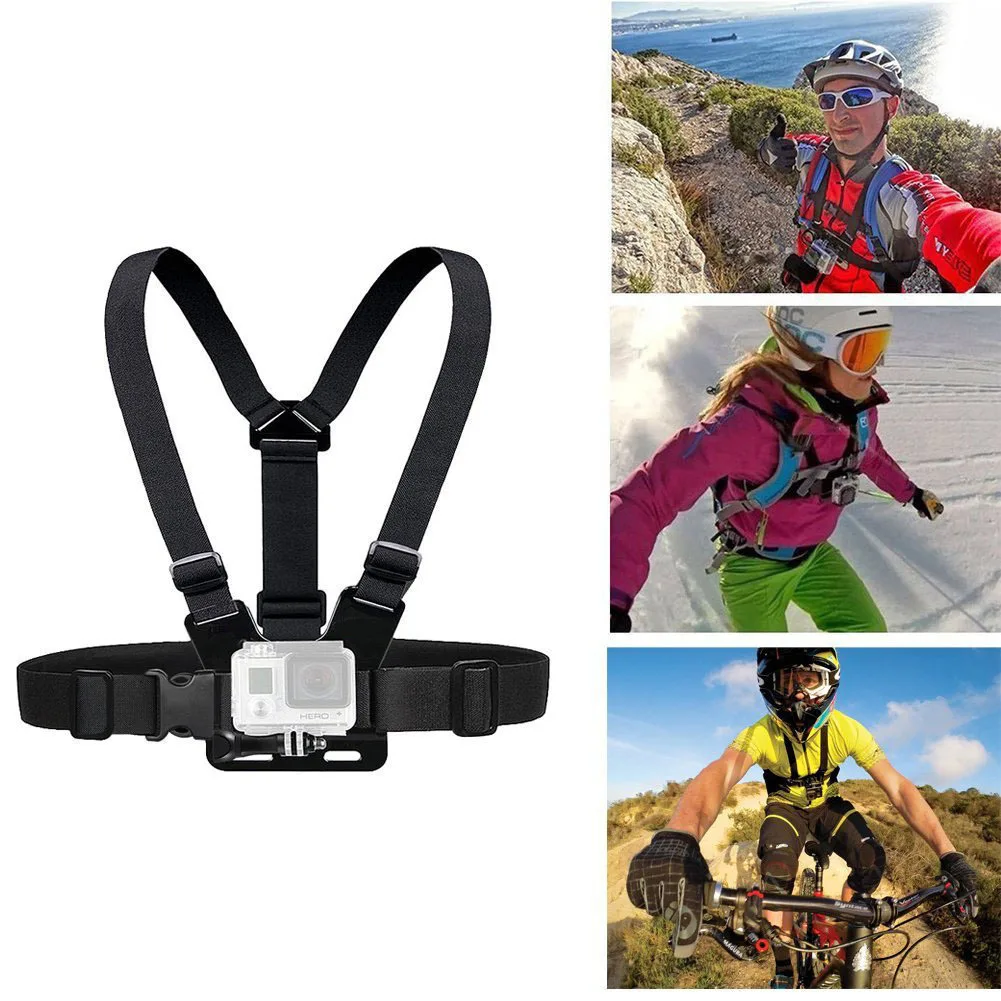 Acessórios Para Câmeras De Ação: Suporte Peito Ajustável Com Alta Elasticidade Ação Gopro.-aquaforge