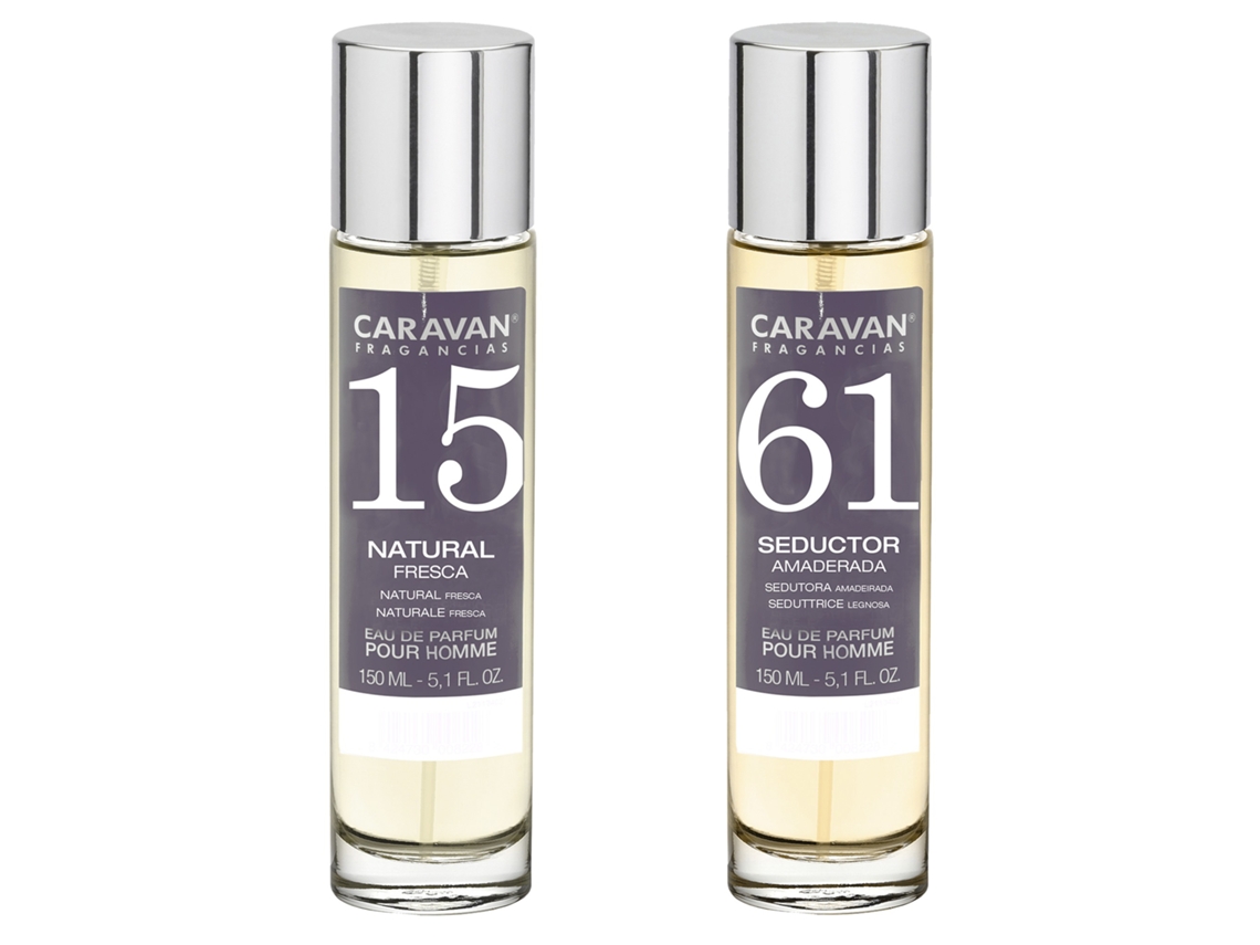 Conjunto de 2 Perfumes CARAVAN para Homem Nº61 e Nº15