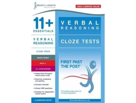 Livro 11 Essentials Verbal Reasoning Cloze Tests Book 3 de Eleven Plus Exams (Inglês)