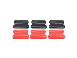 Mali 6pcs Tapete Silicone para Air Fryer Anti alta Temperatura Fácil de Limpar para Micro ondas Preto e Vermelho