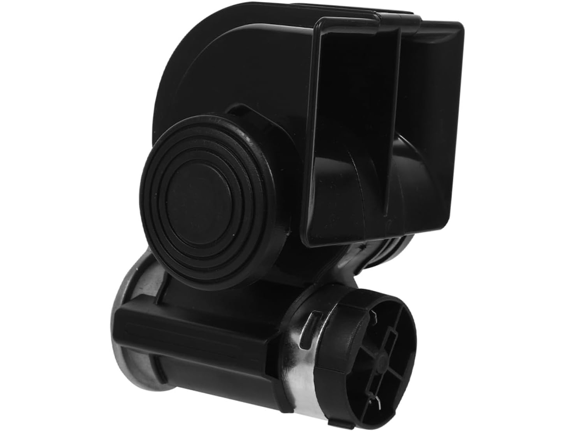 Buzina Pneumática Quadrada Preta Potente De 12v Para Trens, Caminhões E Carros - Acessório Automotivo Compacto