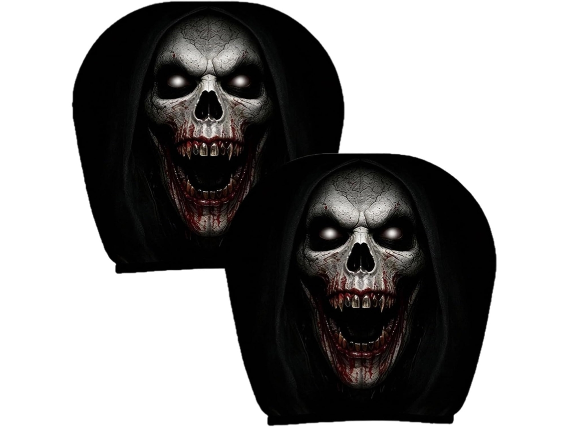 Capas para fantasia de cabeça com rosto de fantasma, 2 peças, decoração de Halloween