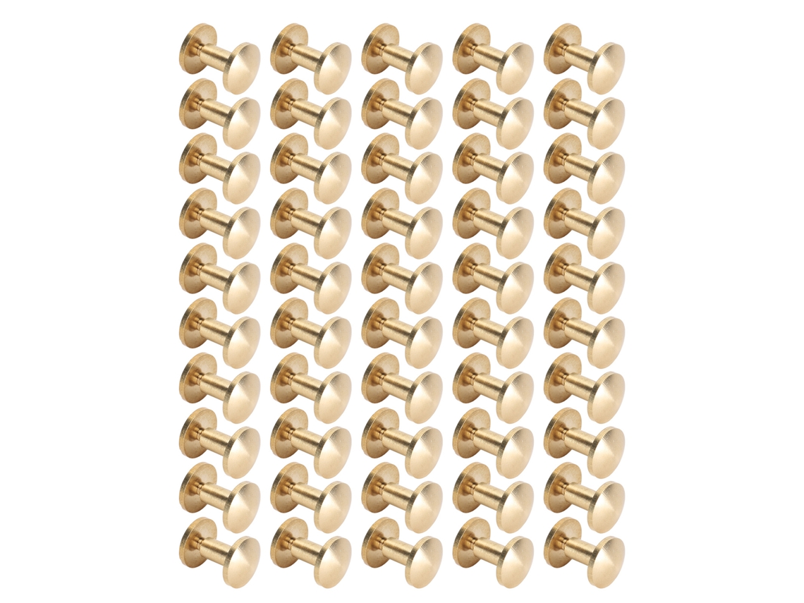 50 Kit Remaches Cuero Para Cinturón Correa Collar Tornillos Herramientas Cuero 10x8mm