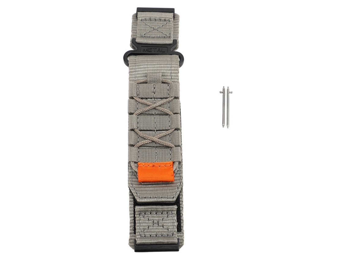 Cinto De Relógio De Nylon Para Relógio Inteligente 24mm Cinza