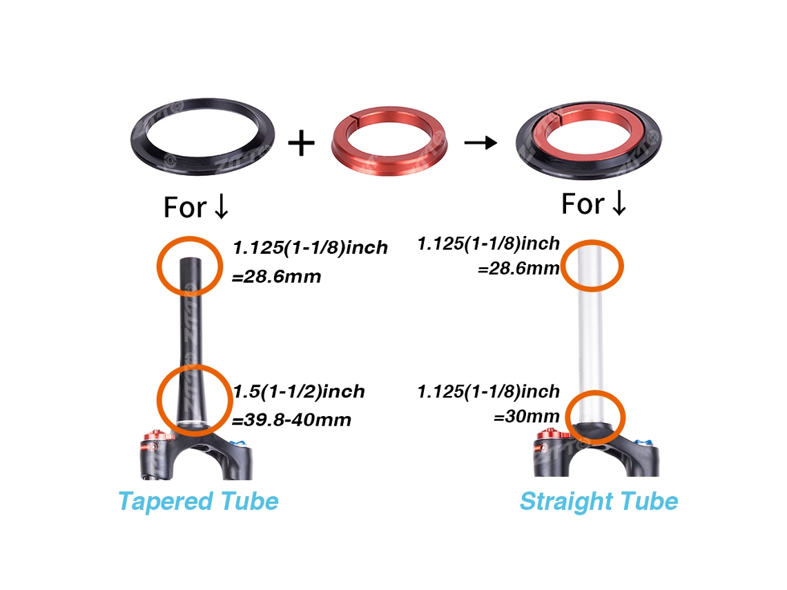 Conjunto De Cuscas De Cabeçote Para Bicicleta Com Rolamentos Cone Taperado Em Alumínio Acessório Bicicleta