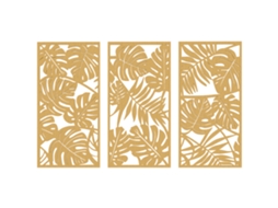 Decoração de Parede Mdf, Plástico Cor Madeira Natural 40x0,9x80 cm Homcom