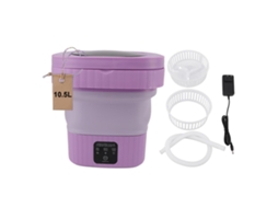 Mini Máquina de Lavar Portátil 10.5l com secagem suave e engate de dreno, roxa LAXISCREED