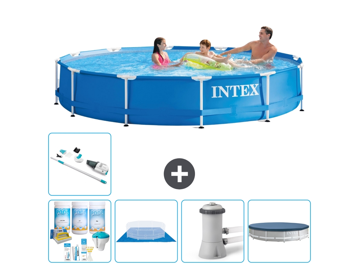 Intex Piscina Com Estrutura Redonda - 366x76 Cm - 6-peças S20433