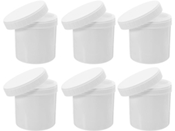 Conjunto De 6-potes Herméticos Para Armazenamento Alimentos Inoomp, 300ml, Com Tampas De Rosca, Em Hdpe, Compactos E
