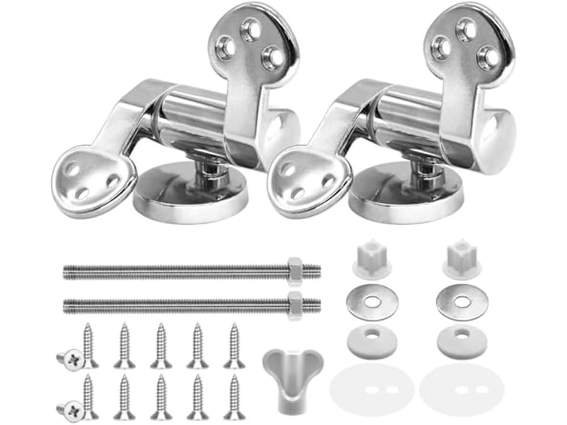 Compatível Com Conjunto De Peças Reposição Para Dobradiças Assento Sanitário Mecanismo Fechamento Suave, Kit De Fixação