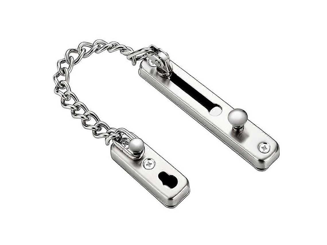 Cadena de Seguridad para Puerta Antirrobo de Acero Inoxidable con Resorte Plata 15 Pulgadas | S/MARCA