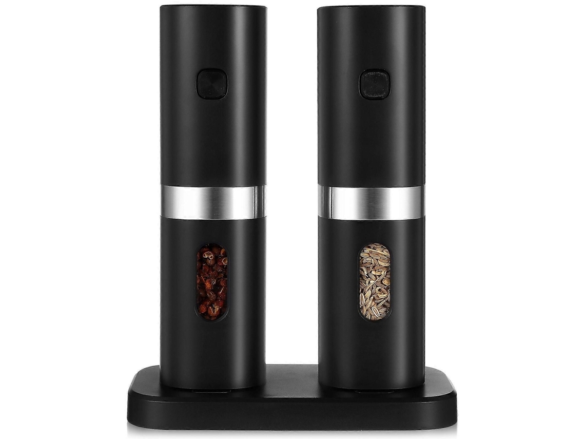 2 Moedores Elétricos De Sal E Pimenta Com Ajuste Granulometria