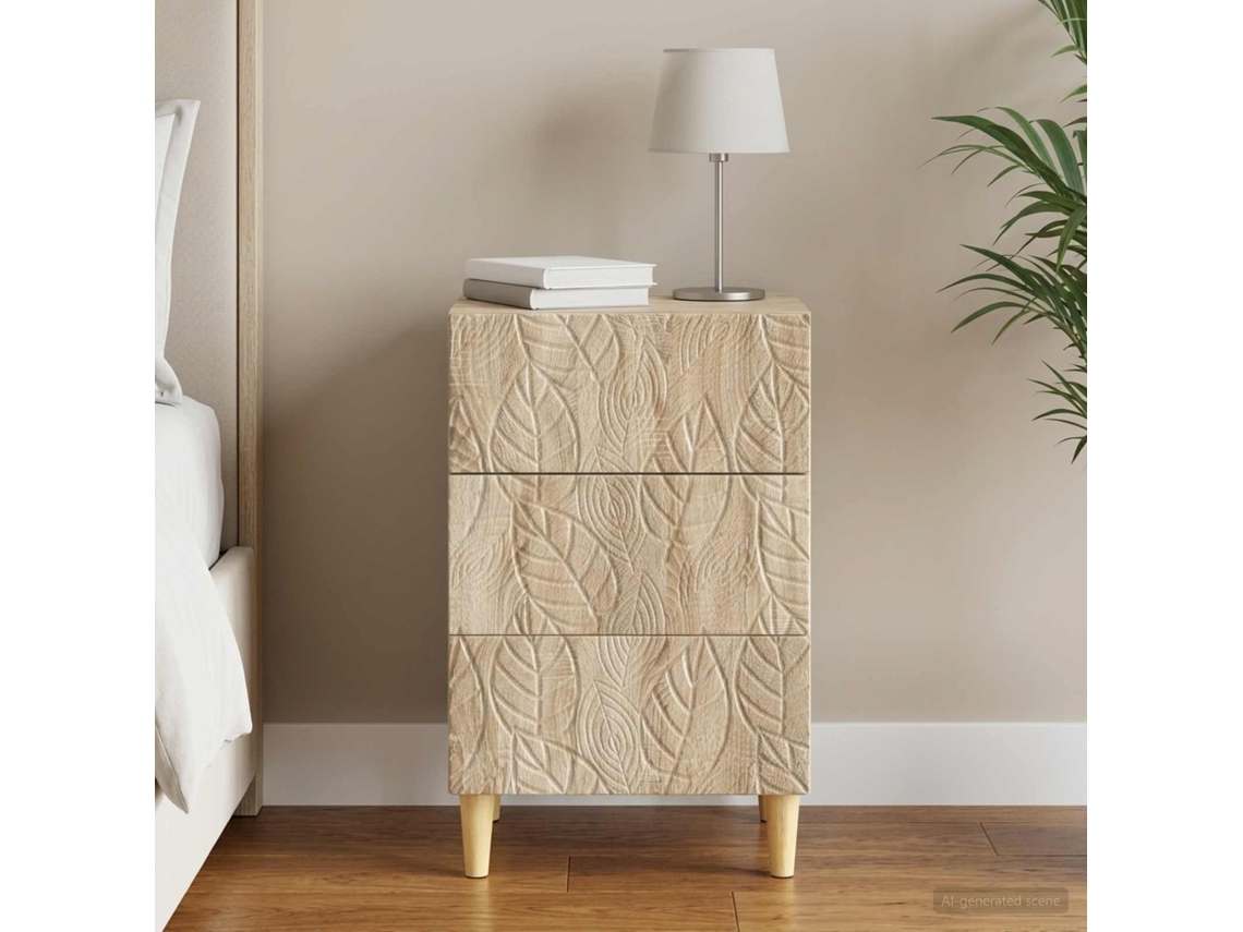 Vidaxl Mesa-de-cabeceira Carvalho Sonoma 43 X 39,5 X 66,5 Cm